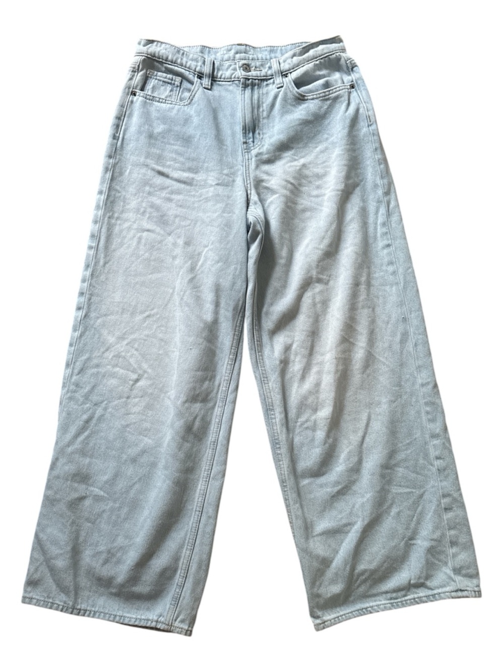 Old Navy Baggy Wide-Leg Light Elizabeth Blue Jeans 6 High Rise